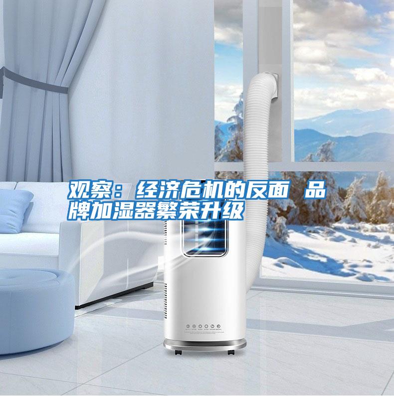 觀察：經濟危機的反面 品牌加濕器繁榮升級