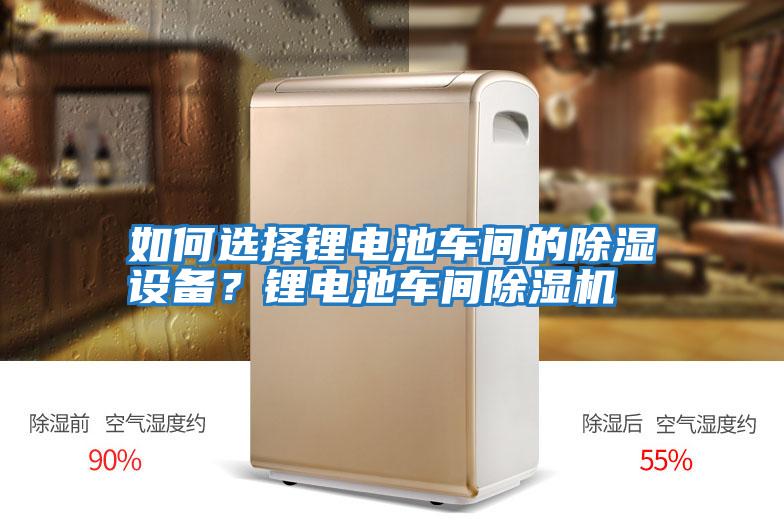 如何選擇鋰電池車間的除濕設(shè)備?鋰電池車間除濕機(jī)