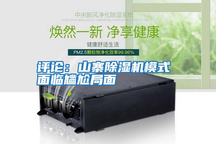 評論：山寨除濕機模式 面臨尷尬局面