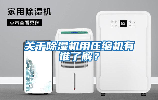 關于除濕機用壓縮機有誰了解？