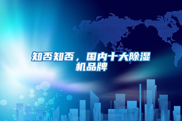 知否知否，國(guó)內(nèi)十大除濕機(jī)品牌