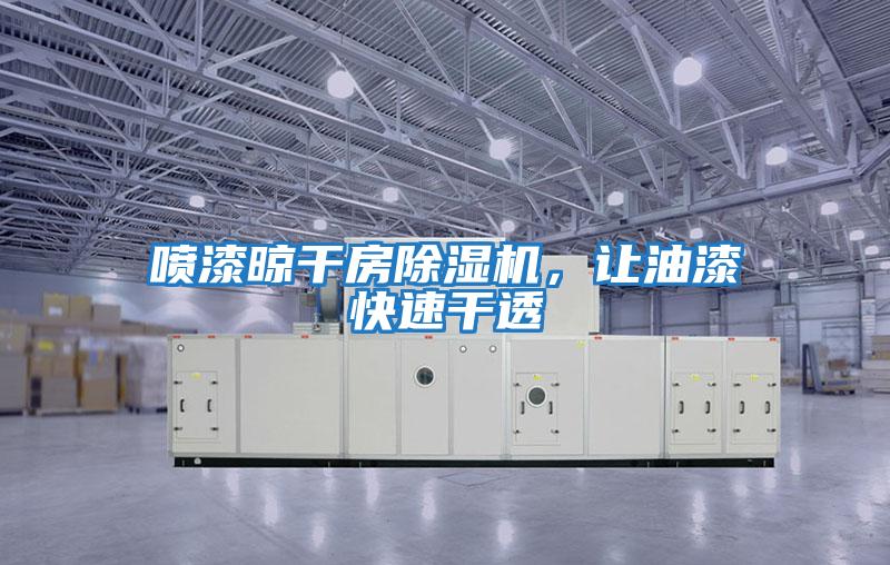 噴漆晾干房除濕機，讓油漆快速干透