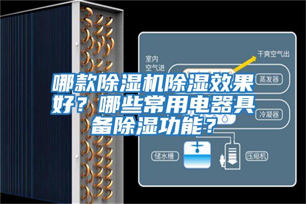 哪款除濕機除濕效果好？哪些常用電器具備除濕功能？