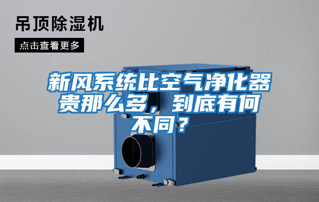 新風系統比空氣凈化器貴那么多，到底有何不同？