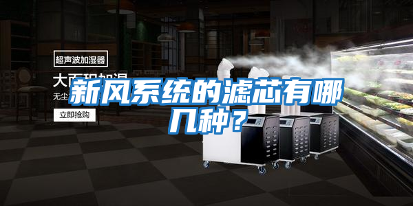 新風系統的濾芯有哪幾種？