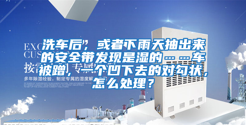 洗車后，或者下雨天抽出來的安全帶發現是濕的……車被蹭，一個凹下去的對勾狀，怎么處理？