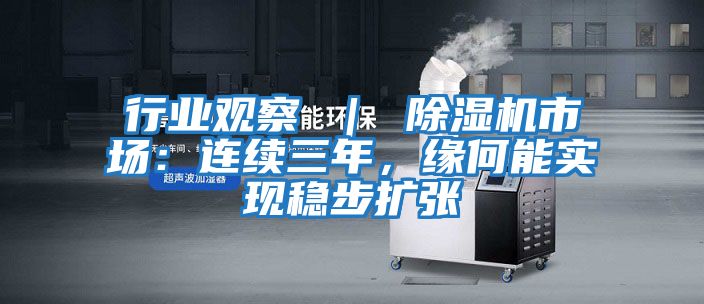 行業觀察 ｜ 除濕機市場：連續三年，緣何能實現穩步擴張