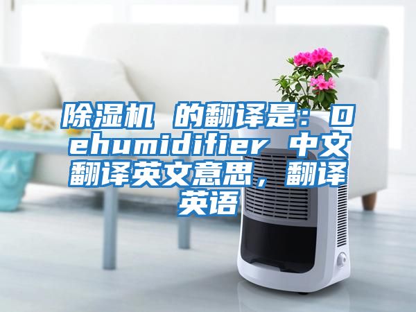 除濕機 的翻譯是：Dehumidifier 中文翻譯英文意思，翻譯英語