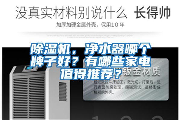 除濕機，凈水器哪個牌子好？有哪些家電值得推薦？